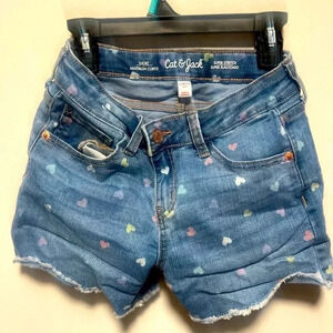 Girls Cat & Jack shorts with hearts size Large 10/12